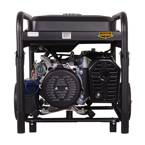 Бензиновый генератор HUTER DY6500LX с колёсами и аккумулятором