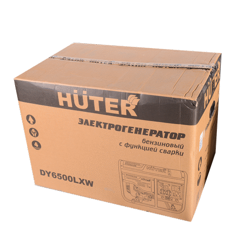 Бензиновый генератор HUTER DY6500LXW с функцией сварки, с колёсами